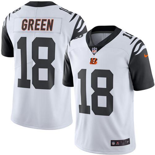 Nike Bengals #18 A.J. Green White Youth Stitched NFL Limited Rush Jersey